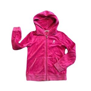 Juicy Couture Hot Pink Velour Hooded Zip-Up